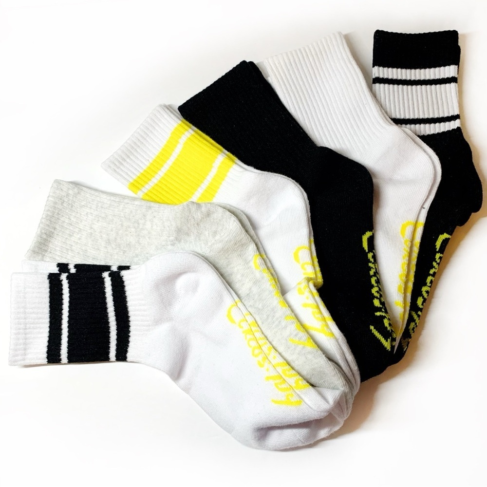 NWT Circus by Sam Edelman 5-Pack Crew Socks | Tennis Style | Cotton Blend